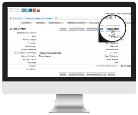 click-to-call pour le CRM Salesforce